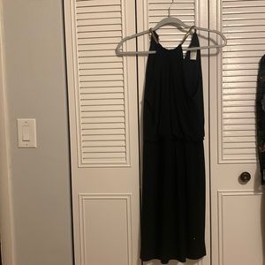 Worn only once MSK little black halter dress size small